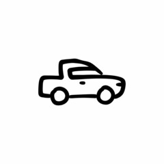 Fototapeta na wymiar Pickup icon in vector. Logotype - Doodle