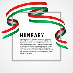 ribbon shape hungary flag background template