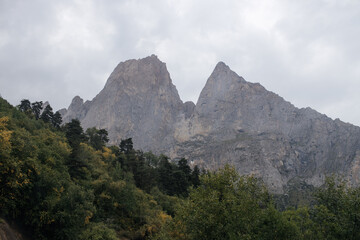 Fototapeta na wymiar mountains of ingushetia