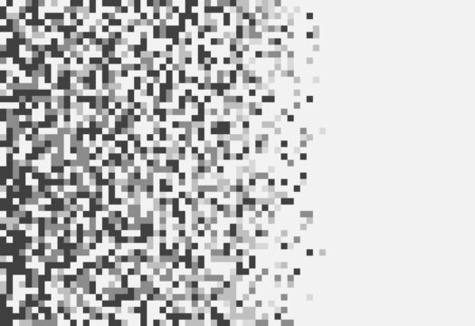 geometric mosaic pixel abstract pattern. black and white background. vector design of your graphic flyer poster banner template