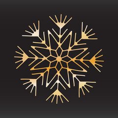 Obraz premium unique snowflake christmas vector design for brochure banner card sticker