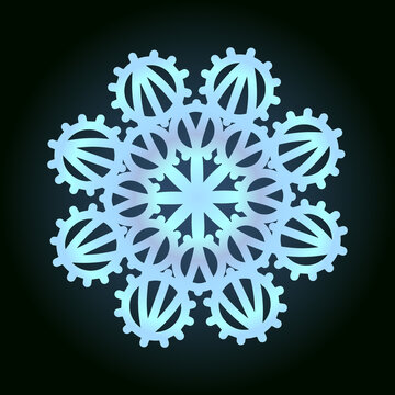 recommend clip art: beautiful snowflake for winter design, symbol of new year and christmas holidays