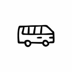 Van icon in vector. Logotype - Doodle