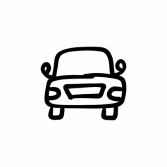 Obraz premium Economy car icon in vector. Logotype - Doodle