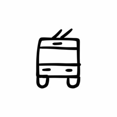 Antenna bus icon in vector. Logotype - Doodle