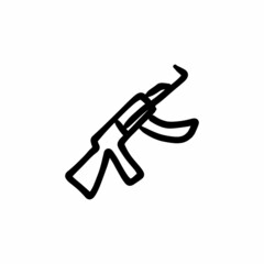 Gun icon in vector. Logotype - Doodle