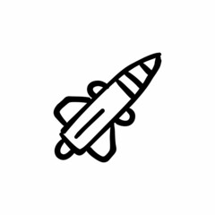 Space shuttle icon in vector. Logotype - Doodle
