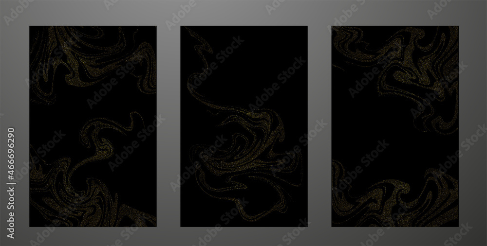 Poster Abstract Gold design element with glitter effect on dark background for greeting card and disqount voucher.