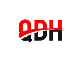 QDH Letter Initial Logo Design Vector Illustration