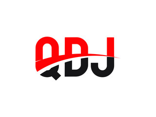 QDJ Letter Initial Logo Design Vector Illustration