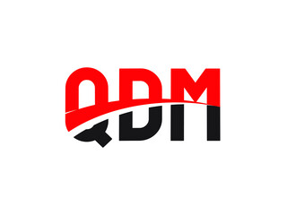 QDM Letter Initial Logo Design Vector Illustration