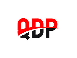 QDP Letter Initial Logo Design Vector Illustration