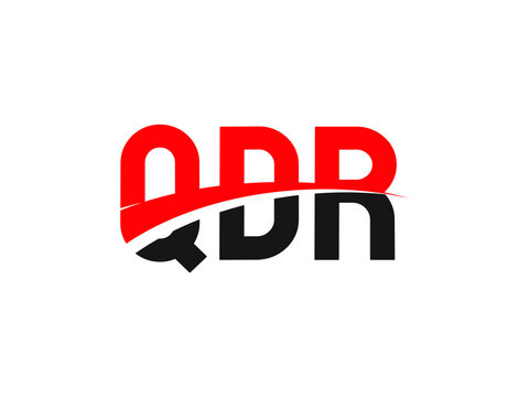 QDR Letter Initial Logo Design Vector Illustration