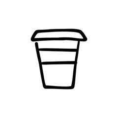 Disposal glass icon in vector. Logotype - Doodle