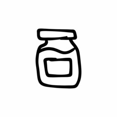 Glass jar  icon in vector. Logotype - Doodle
