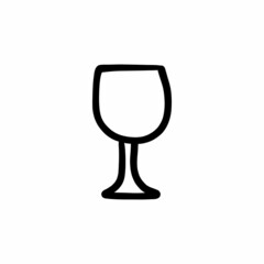 Glass icon in vector. Logotype - Doodle