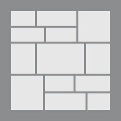 Collage photo frames templates. Vector illustration EPS10.