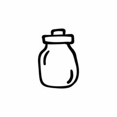 Pickles jar icon in vector. Logotype - Doodle