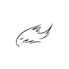 Eagle vector lineart icon isolated