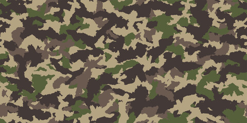 Camouflage background. Seamless pattern.Vector. 迷彩パターン テクスチャ 背景素材