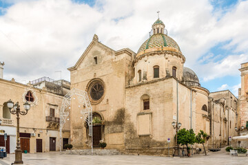 Fototapeta na wymiar View at the Church of Santa Maria Annuziata in Grottaglie - Italy