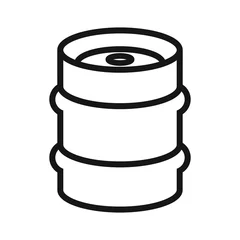 Foto op Canvas Keg. A metal barrel with draft beer or other beverage. The safest type of beer containers for transportation. Vector illustration isolated on a white background for design and web. © Elena_Mitrokhina