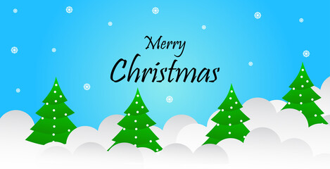 merry christmas design on blue background. designs for greeting cards and banners. design for promotion template.