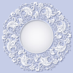 Abstract vector ornamental nature vintage frame.