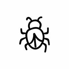 Bug icon in vector. Logotype - Doodle