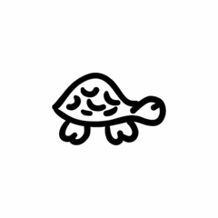 Turtle icon in vector. Logotype - Doodle