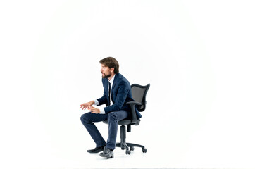 business man in chair job manager office career