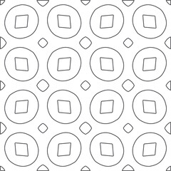 Vector pattern with symmetrical elements . Repeating geometric tiles from striped elements.large black pattern .