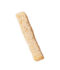 Tasty crispy wheat rusk isolated on white