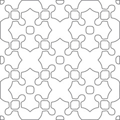 floral pattern background.Repeating geometric pattern from striped elements.   Black and white pattern.