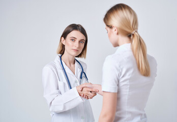 Fototapeta premium doctor stethoscope healing procedures Studio hospital