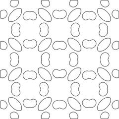 floral pattern background.Repeating geometric pattern from striped elements.   Black and white pattern.