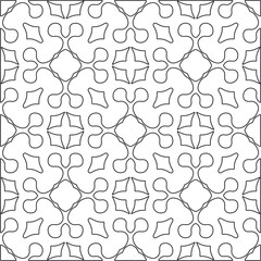 floral pattern background.Repeating geometric pattern from striped elements.   Black and white pattern.