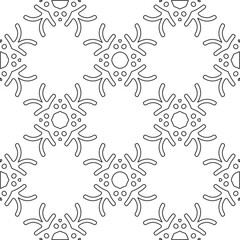 
Vector pattern with symmetrical elements . Repeating geometric tiles from striped elements.large black pattern .