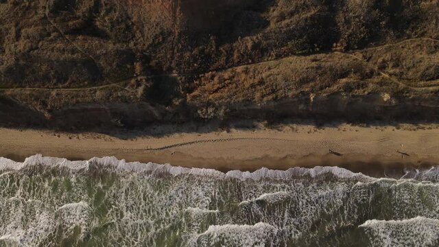 Wild clay coast of the Black Sea. Autumn season. Odessa region (Ukraine).