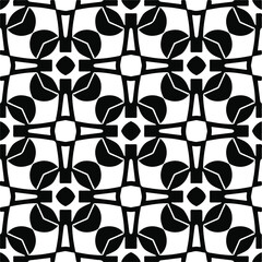 Vector seamless pattern. Modern stylish texture. Composition from regularly repeating geometrical element. Monochrome, simple. Vector illustrations. Black and white pattern.