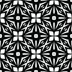 Vector seamless pattern. Modern stylish texture. Composition from regularly repeating geometrical element. Monochrome, simple. Vector illustrations. Black and white pattern.