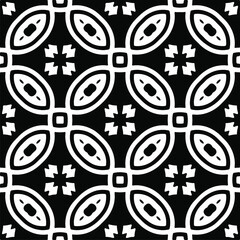 Obraz premium Vector seamless pattern. Modern stylish texture. Composition from regularly repeating geometrical element. Monochrome, simple. Vector illustrations. Black and white pattern.