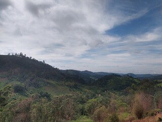 clouds over the mountains