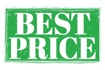 BEST PRICE, words on green grungy stamp sign