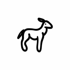 Goat icon in vector. Logotype - Doodle