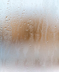 Misted glass on the window