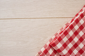 Fototapeta premium wooden texture plaid tablecloth kitchen textile design