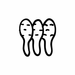 Green Garlic icon in vector. Logotype - Doodle