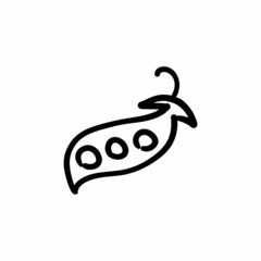 Peas icon in vector. Logotype - Doodle