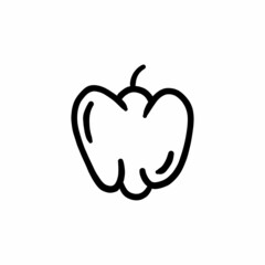 Capsicum icon in vector. Logotype - Doodle